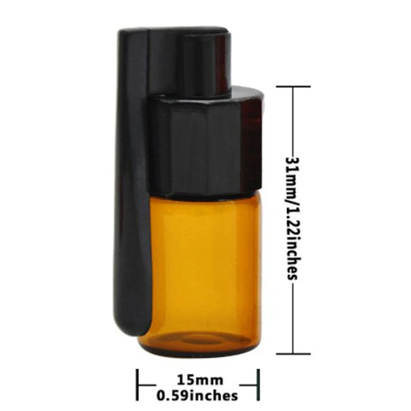 36mm/51mm Klaasist Pudel, Nuusktubakas Snorter Botella Bullet Reisi Pill Mahutid 5