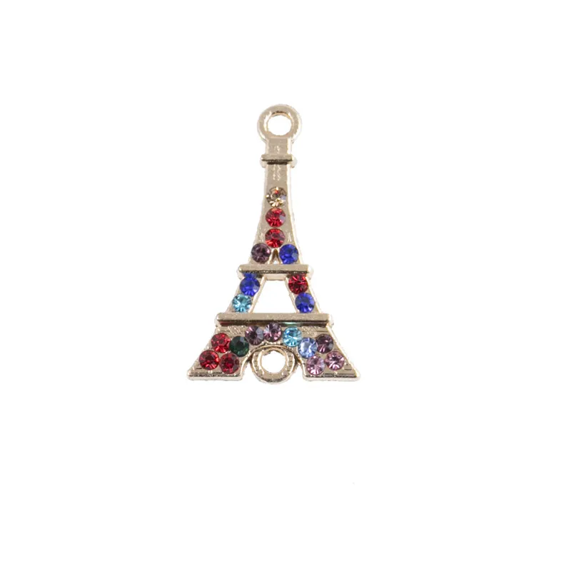 YEYULIN 10tk/palju Värvikas Eiffeli Torni Pesa Võlusid Palm Ripats Pistik Ehete Tegemise Tarvikud 2