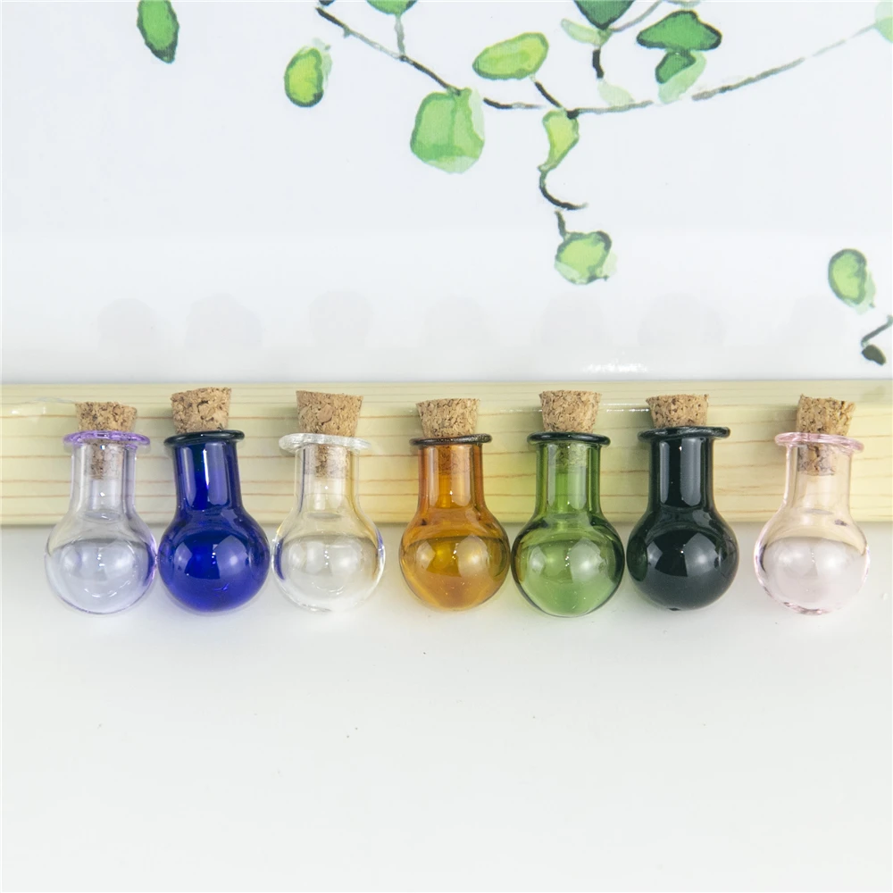 7tk 2ml Väike Lamp Pirn Kuju Klaasist Kaunistused Erinevat Värvi, Kunsti ja Käsitöö Viaali Parfüümid, kes Soovivad Reisida All Pudelid 0