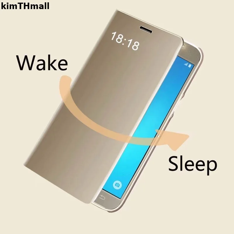Case For Samsung Galaxy J8 2018 cover Smart Klapp Akna vaadata katmine Peegel Seista Raske Case for Samsung J8 2018 j810f kimTHmall 0