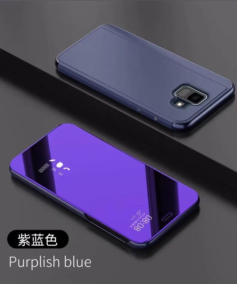 Case For Samsung Galaxy J8 2018 cover Smart Klapp Akna vaadata katmine Peegel Seista Raske Case for Samsung J8 2018 j810f kimTHmall 1