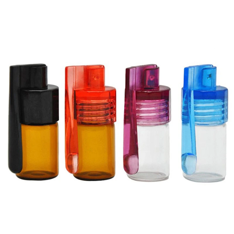 36mm Juhuslik Värvi Klaasist Pudel, Nuusktubakas Snorter Reisi Pill Mahutid 0