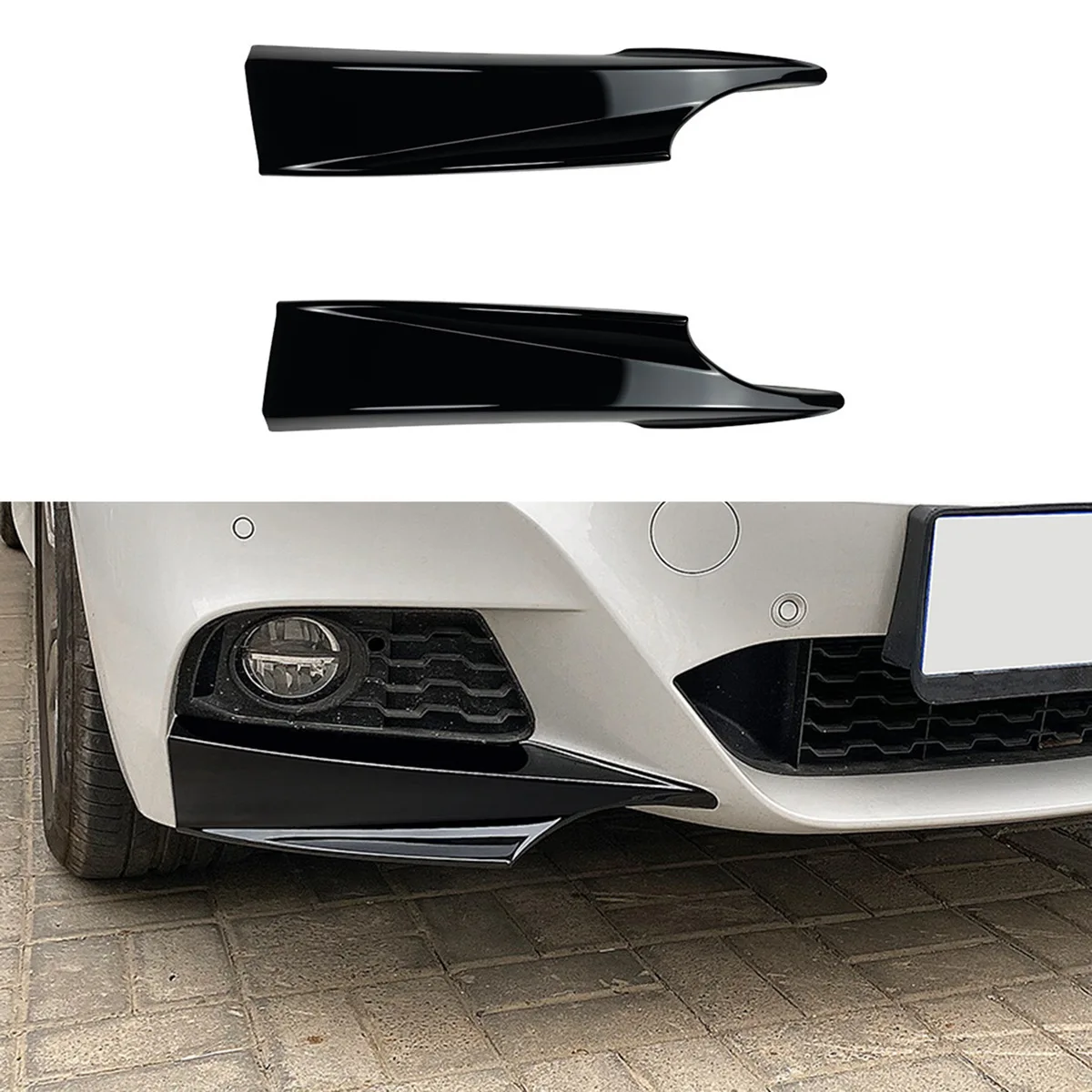BMW F34 GT esistange Lip Nurga Difuusor Splitter Spoiler Protector 325D 328I 335D 335I M Sport 2014-2019 Süsiniku 4