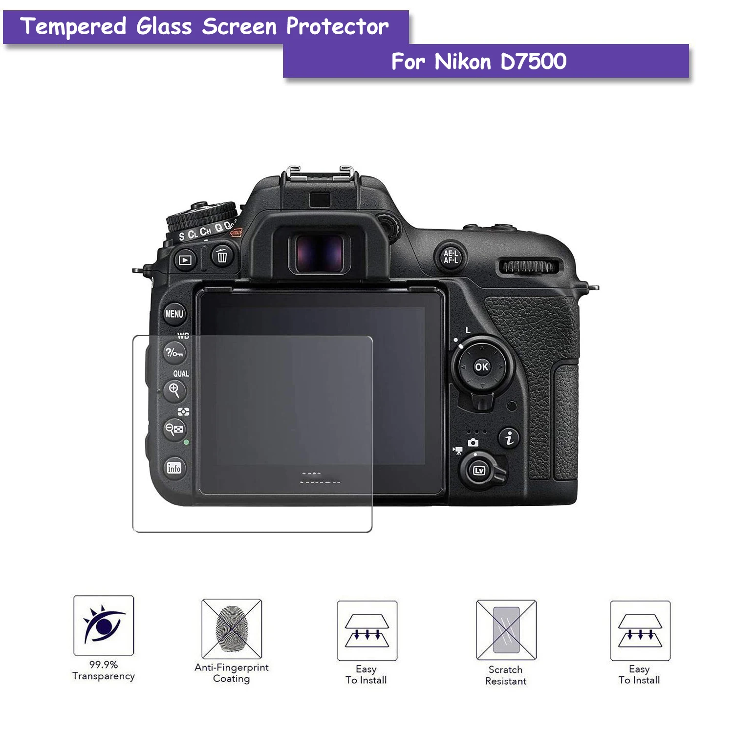 9H Karastatud Klaas LCD Ekraan Kaitsja Kilp Film Nikon D7500 DSLR Kaamera Tarvikud 0