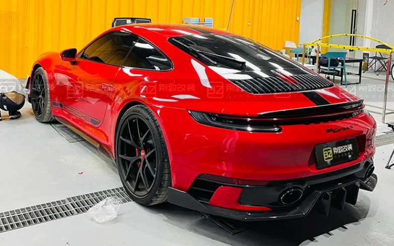 Päris Carbon Fiber Tagumine Pagasiruumi Huule Katuse Spoiler Tiib Sobib Porsche 911 992 992.1 2019 2020 2021 3