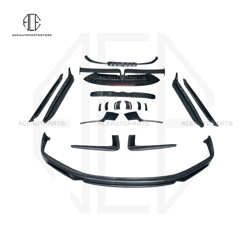 Te-diagrammi Stiili 3K toimse Sidusega Carbon Fiber Front Lip Pool Seelikud Tagumine Difuusor, Spoiler Jaoks Porsche 911-992 Body Kit 0