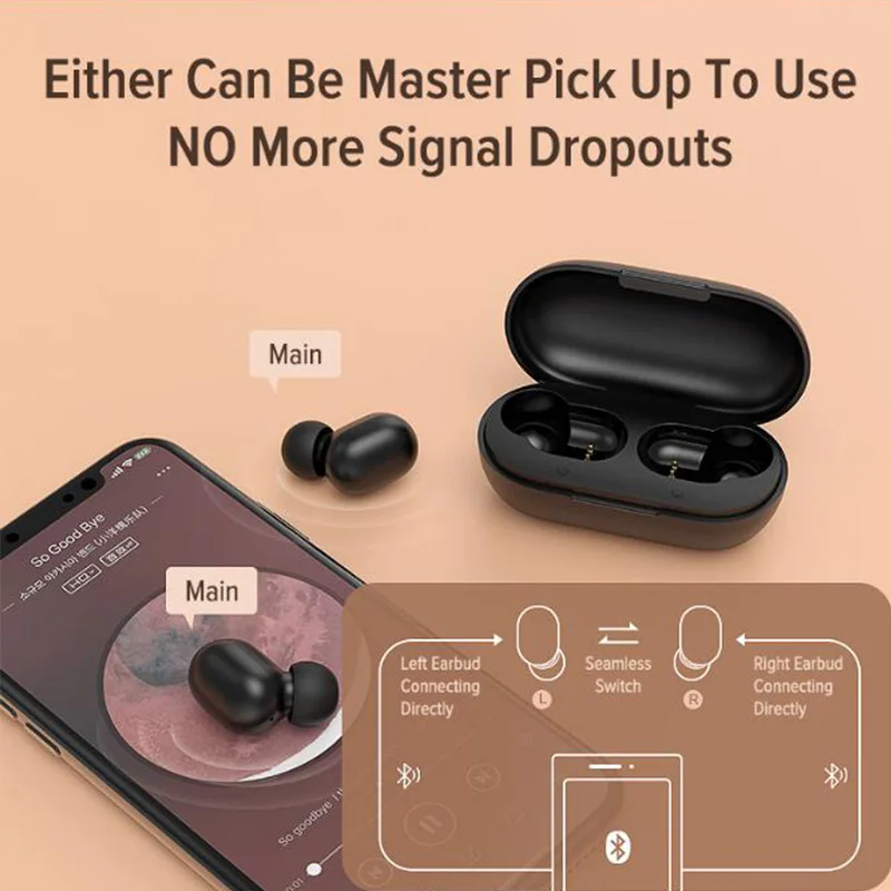 GT1 Pro Suur Aku TWS Bluetooth Kõrvaklapid Touch Control Traadita Kõrvaklapid HD-Stereo Koos Dual Mikrofoni Müra Isolatsiooni 2