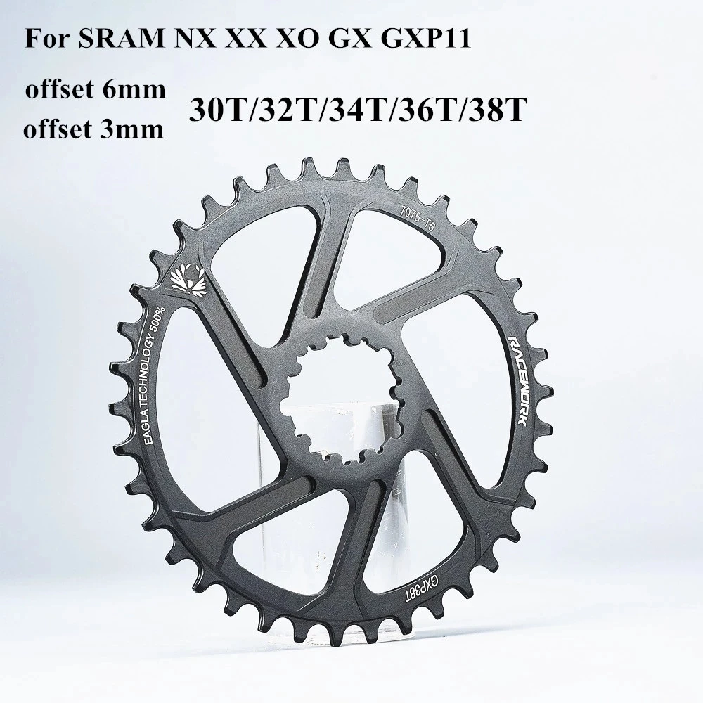 GXP Bike MTB Mountain Bike 30T/32T/34T/36T/38T Crown jalgratta chainring jaoks Sram 11/12S NX XX XO GX GXP11 single disc tray 2