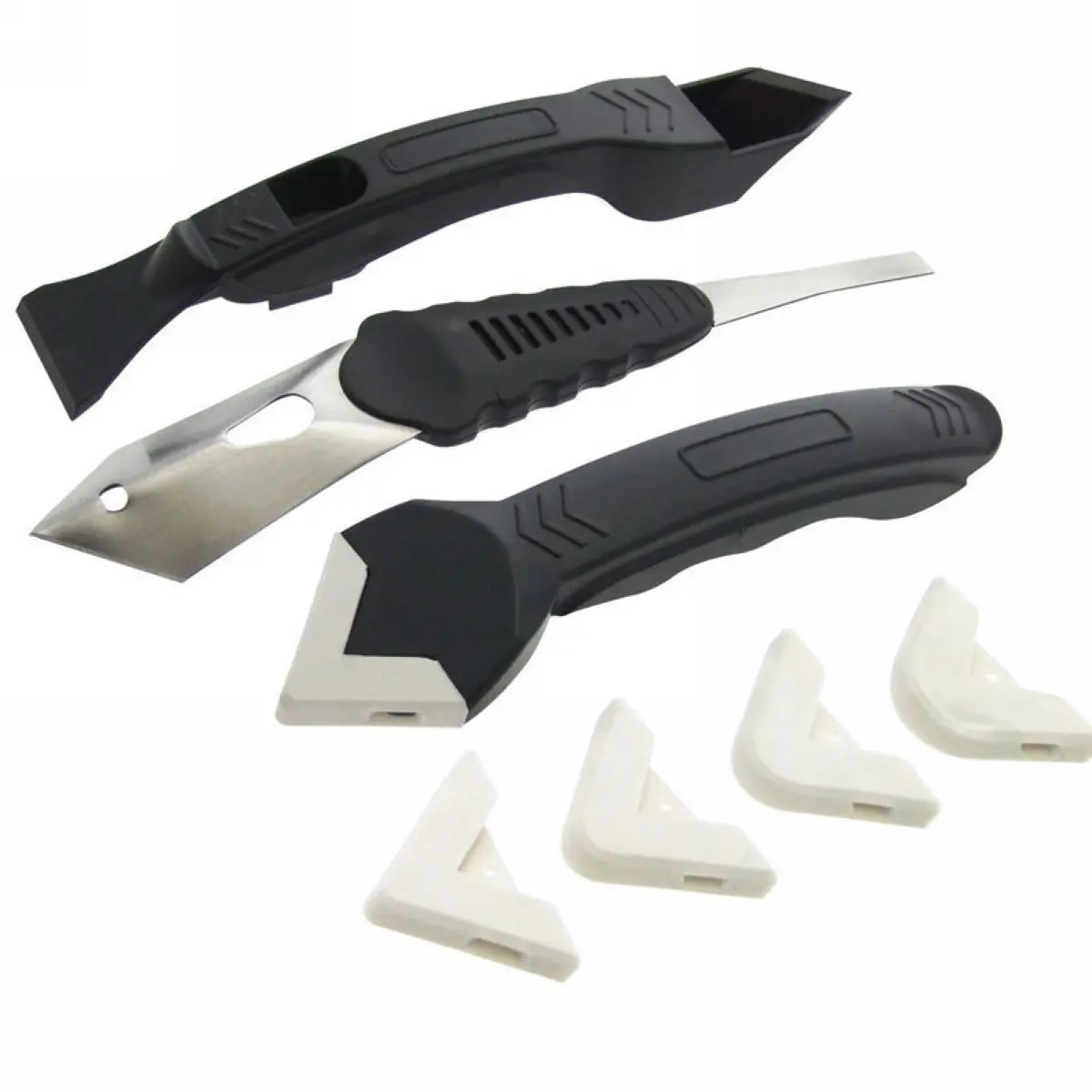 3tk Musta Kaabits Caulking Tsementeerimine Hermeetik Viimistlus Cleaning Tool Kit Komplekt 2