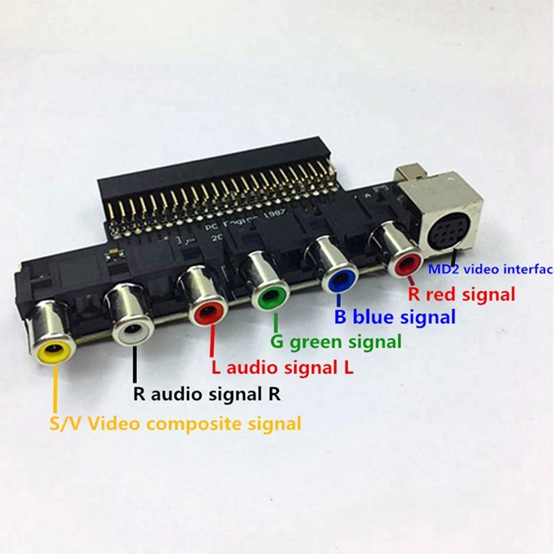 RGBS Kaardi Video Korduva RGBS Signaali Väljund Audio Väljund NEC PCE PC Mootori Grafx Jaoks Grafx TV AC RGBS Conveter 1