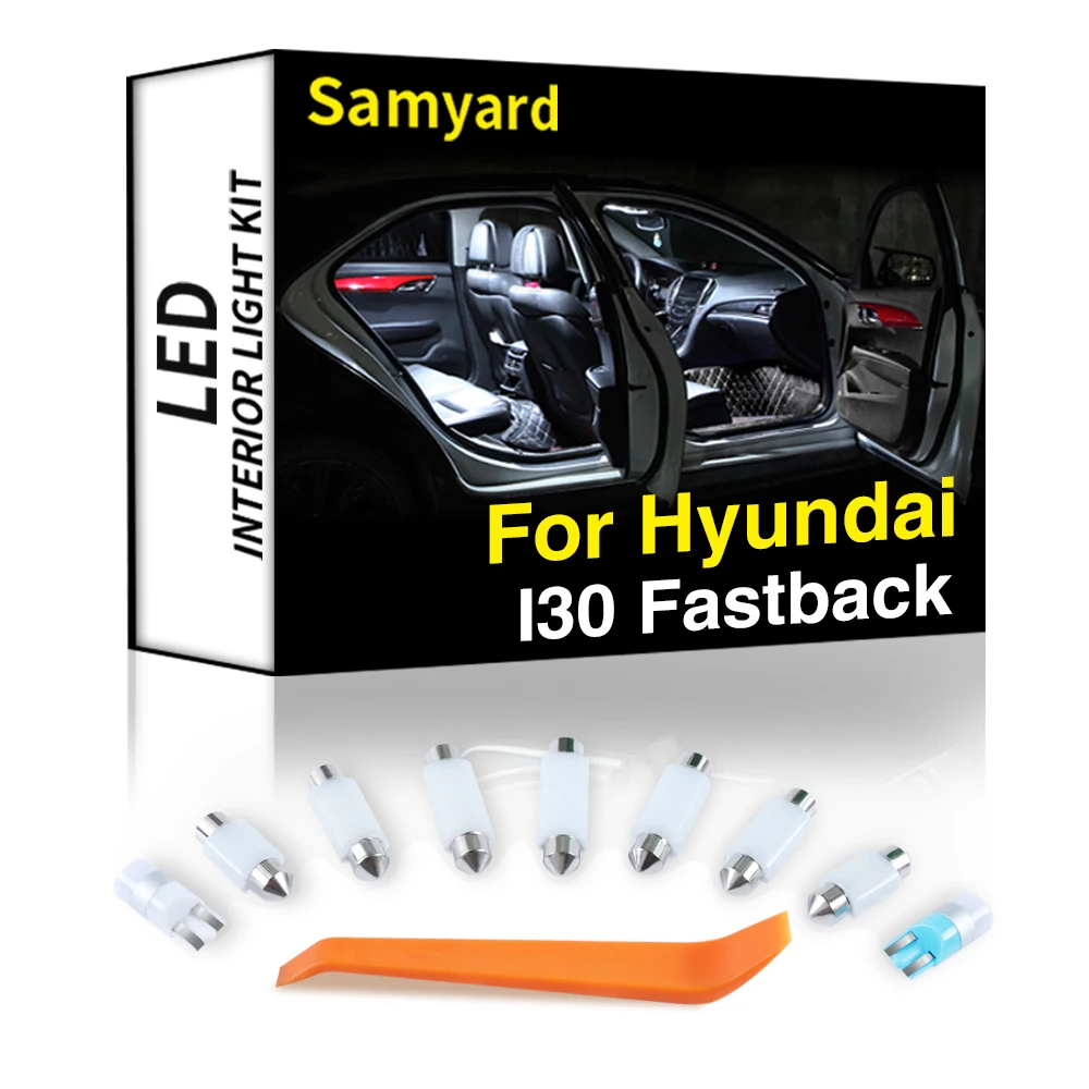 12tk Salongi LED-Hyundai i30 Luukpära 2017 2018 2019 2020 2021 Canbus Auto Sise-Dome Kaart Trunk Light Kit Ei Vea 0