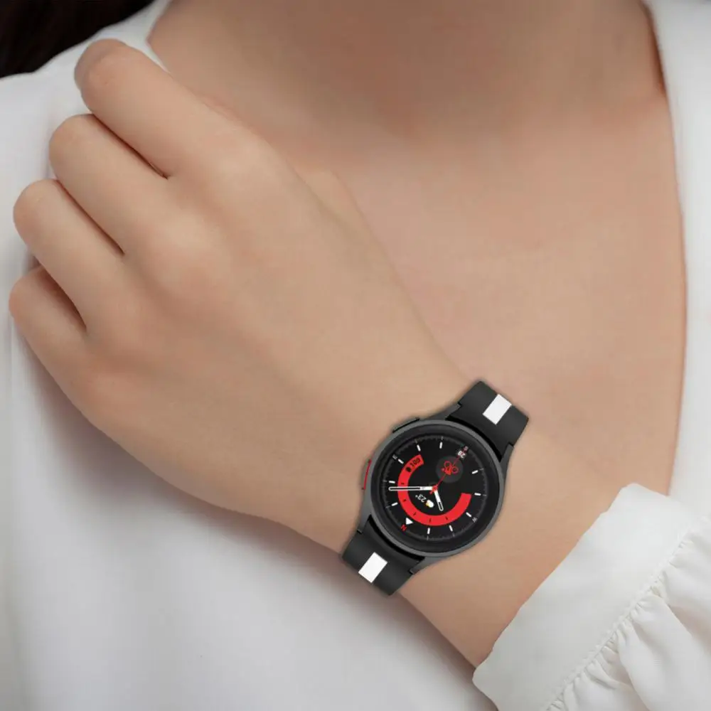 Silikoonist Rihm Samsung Galaxy Watch5/5 pro Smart Watch Band Kaks värvi Mugav Wirst Rihm Samsung Galaxy Vaata 5 1