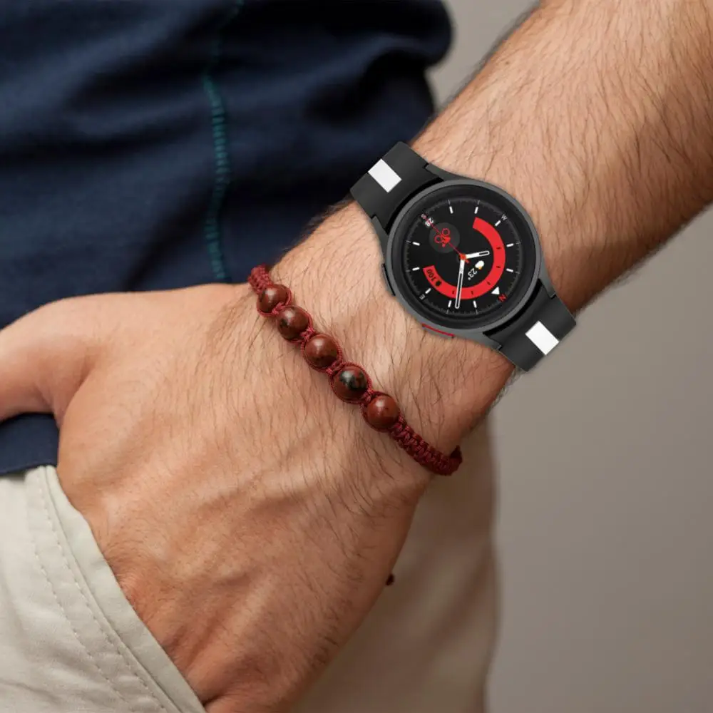 Silikoonist Rihm Samsung Galaxy Watch5/5 pro Smart Watch Band Kaks värvi Mugav Wirst Rihm Samsung Galaxy Vaata 5 2