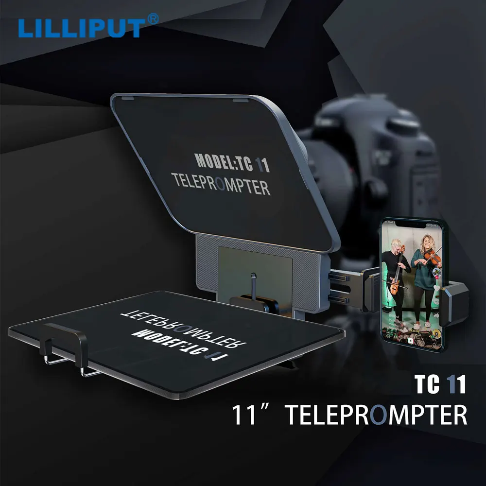 LILLIPUT TC11 11 Tolline Teleprompter Portable Folding Teleprompter Nutitelefoni Tablett Prompter Telefoni PEEGELKAAMERA Koos puldiga 0