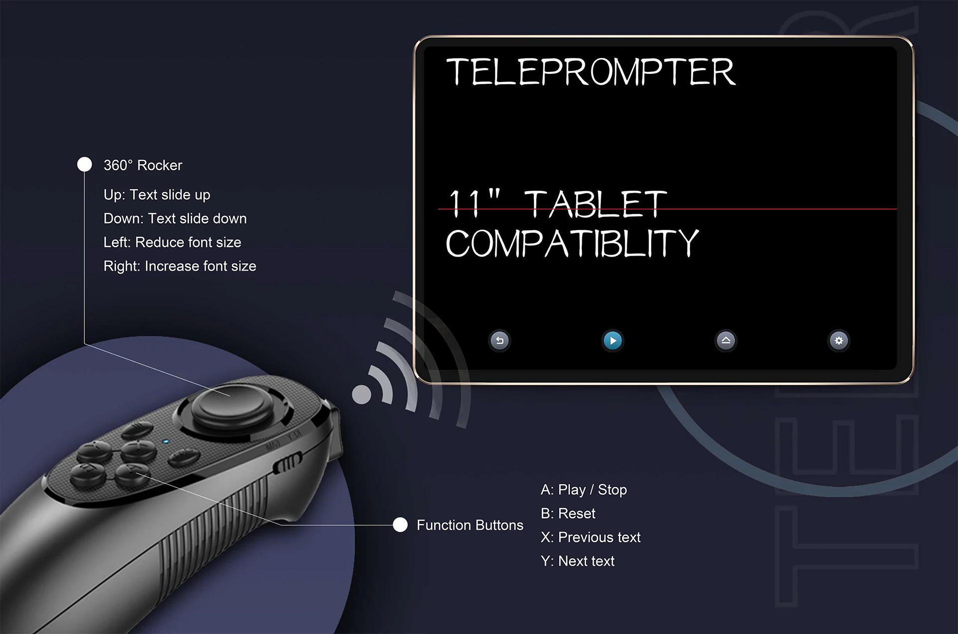 LILLIPUT TC11 11 Tolline Teleprompter Portable Folding Teleprompter Nutitelefoni Tablett Prompter Telefoni PEEGELKAAMERA Koos puldiga 5