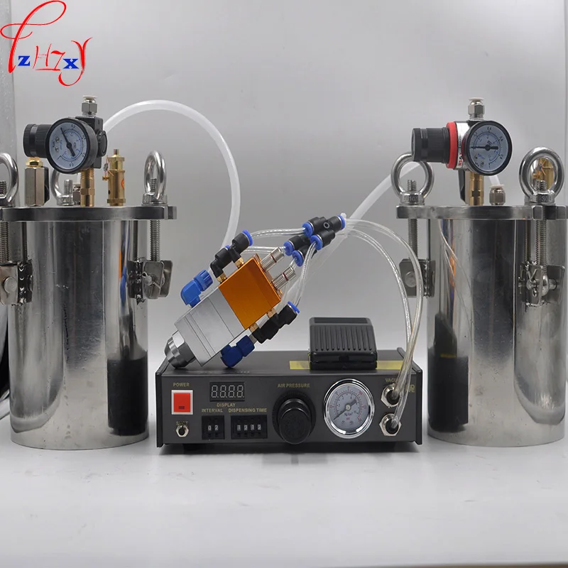 MINU-2000 Topelt vedelik dispenser AB automaatne täitmine machine, 5L roostevabast terasest rõhk barrel süsinikterasest rõhk barrelit 0