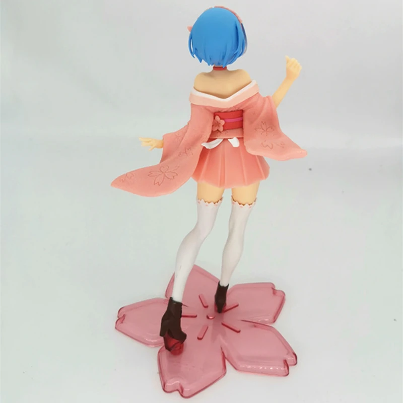 Anime Elu Eri Maailmad Nullist Arvandmed 23cm Rem Ilus Tüdruk Cherry Blossom Seeria PVC Mudel Mänguasi Kaunistused Kingitus 2