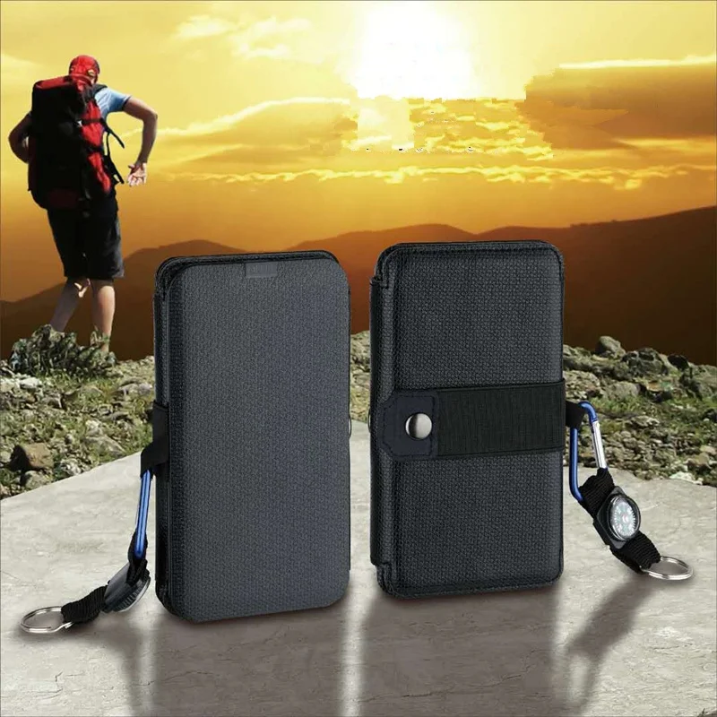 Portable Folding päikesepatareid Laadija 10W 5V 2.1 USB-Seadme Paneelid Kit Jääda Nutitelefonid Võimsus Kompass Telkimine Väljas Tööriistad 3