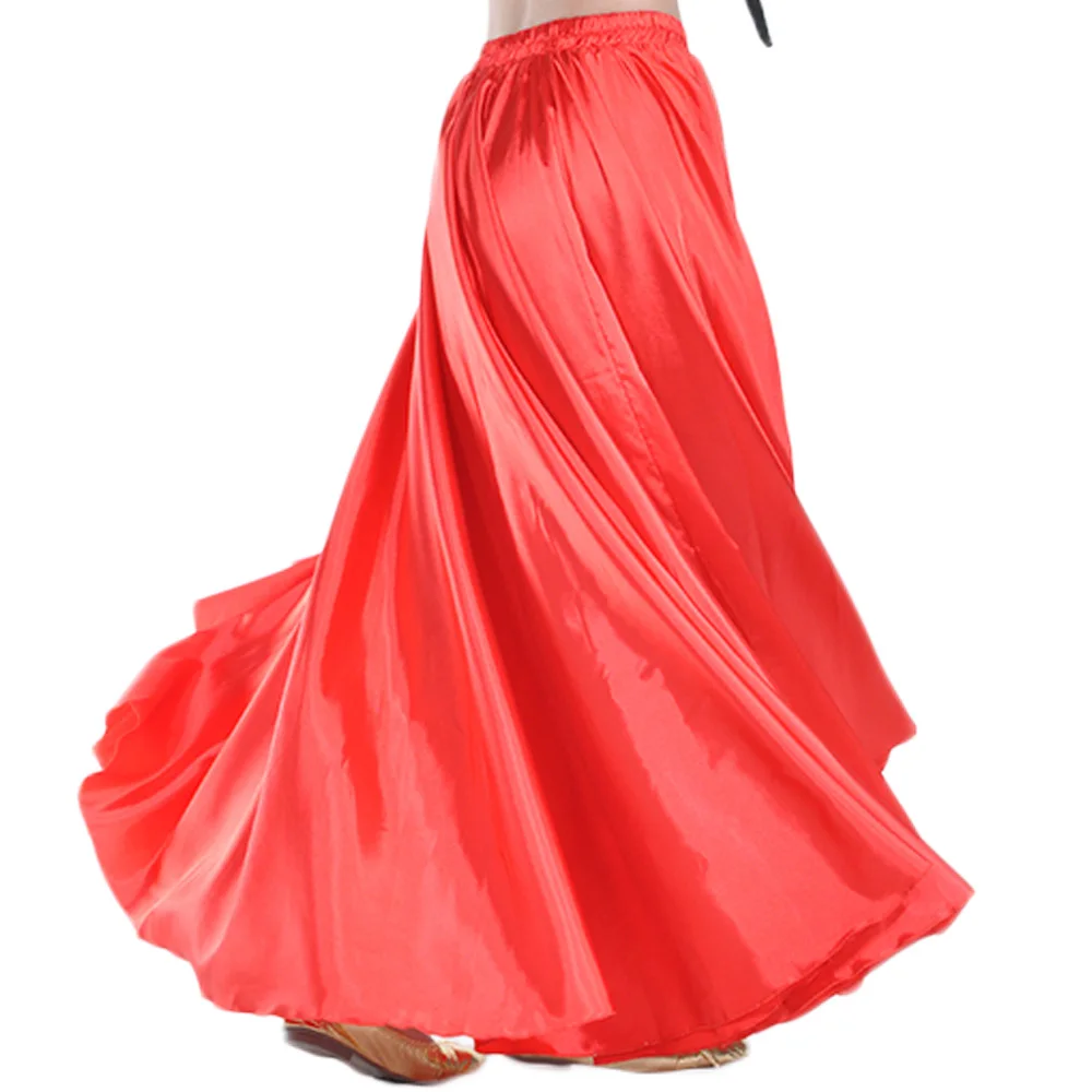 Kõhutants 360 Kraadi Professionaalne Tants Tavasid Seelik Naiste Satiin Tantsu Kostüüm Flamenco Seelikud Kõhutantsu Seelik 14 Värve 1