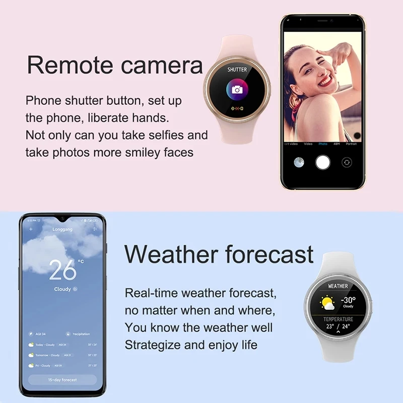 LIGE Naiste Smart Watch Fitness Tracker Kohandatud Dial Pedometer Südame Löögisageduse Monitor Full Screen Touch Sport Daamid Smartwatch Mehed 5