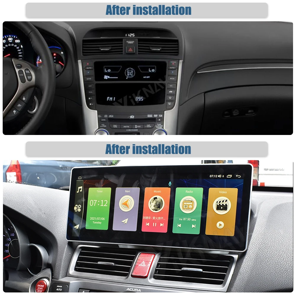 12.3 tolline Android autoraadio Honda Acura TL 2008-2012 Auto stereo vastuvõtja multimeedia mängija, GPS navigatsioon juhtseade 5