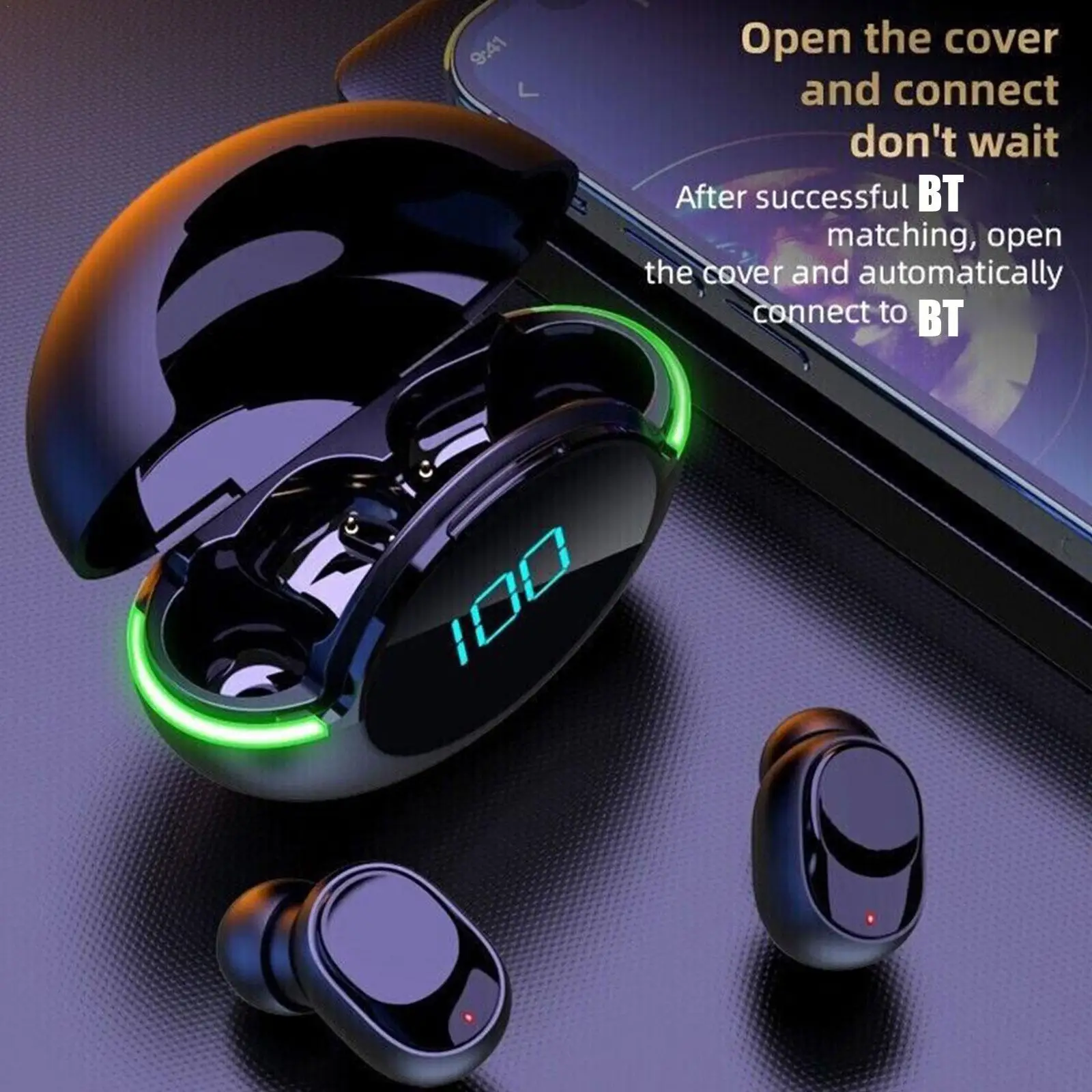 Y80 TWS Juhtmeta Kõrvaklapid Kontrolli LED-Ekraan, Traadita Bluetooth-Peakomplekti Mic Fone Bluetooth Kõrvaklapid Air Pro Earbuds 0