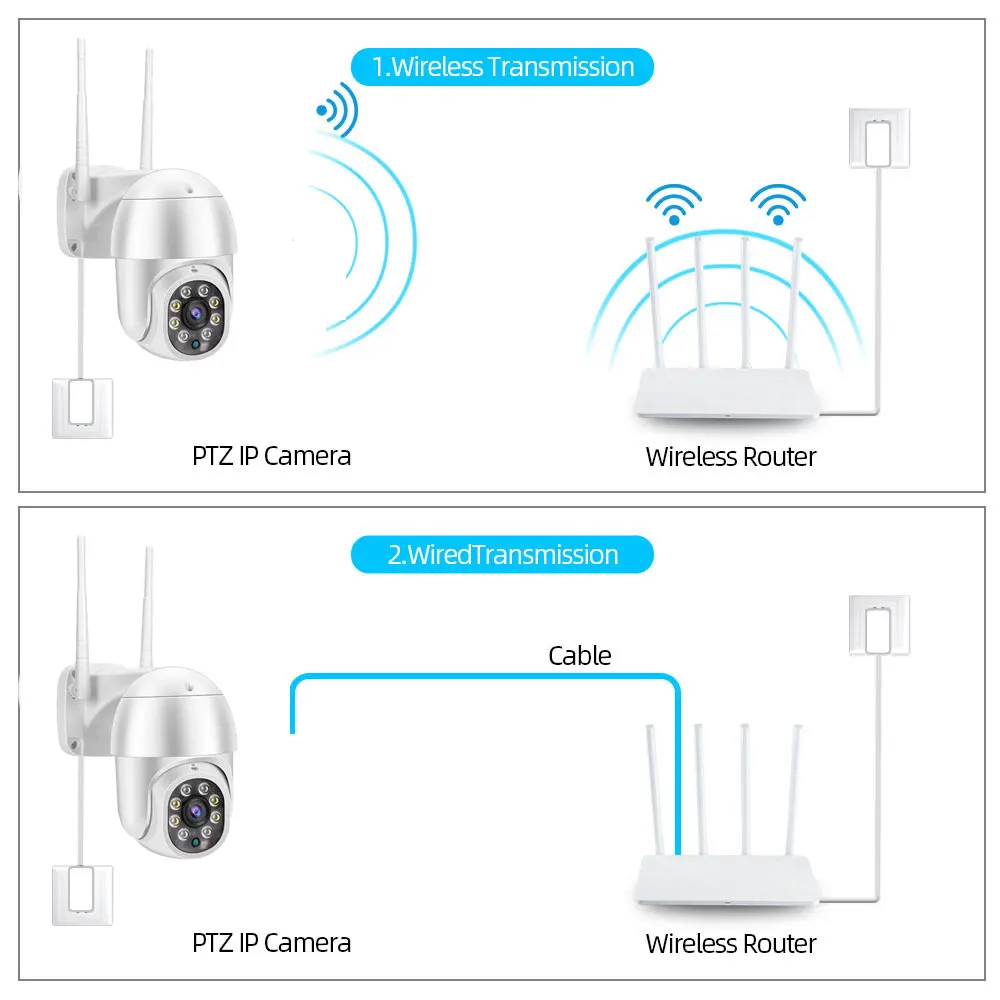 4K PTZ WIFI IP Kaamera 5X Digitaalne Zoom Valve Väljas NightColor Traadita Veekindel Turvalisuse AI Inimeste Avastamine P2Peye.com 5