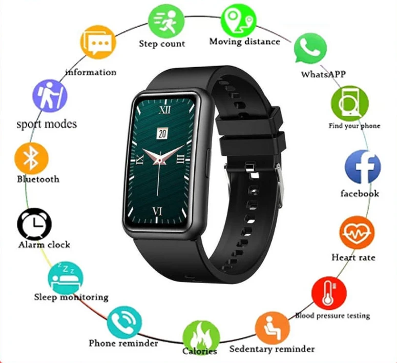 2022 Uus H06 Smart Watch Mehed Naised Touch Vererõhku Jälgida Fitness Tracker Sport Smartwatch Vaadata Veekindel Kell Smart 0