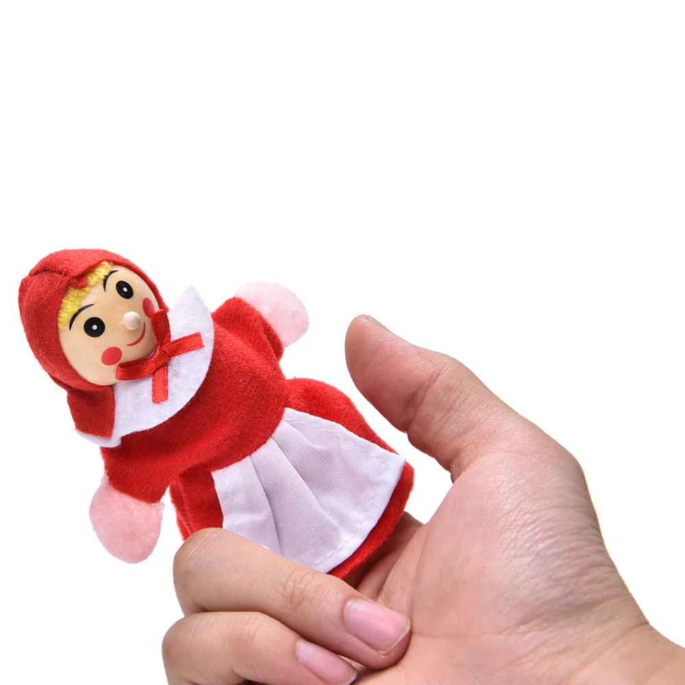 4 TK Lastekasvatus Laste Varajase Haridus-Õppe Little Red Riding Hood Sõrme Nukud Interative Atraktiivne, Huvitav Mänguasjad 4