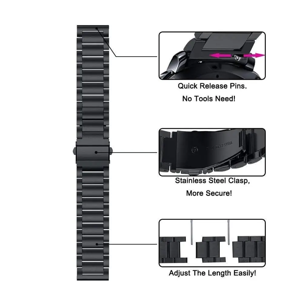 Titaani Sulam Rihm Quick Release Watchband 18/20/22mm eest Garmin Fenix 6 5 Pluss Bänd Huawei Vaadata GT2 Smart Metallist Käevõru 5