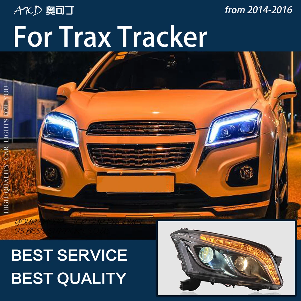 Auto Tuled Trax 2013-2016 Tracker LED Auto Esitulede Assamblee Uuendada Bicofal Objektiiv Dynamic Frontlight Tööriistad, Tarvikud Lamp 5