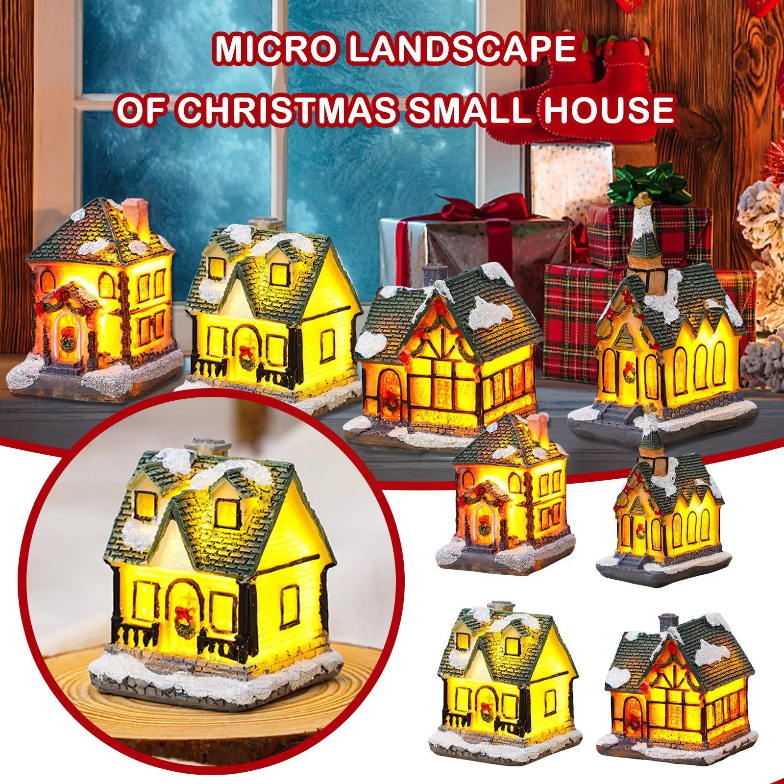 2023 jõulukaunistused Vaik Väike Maja Micro Sünnipäeva Lapselik Kaunistused Kingitus Kingitus Maastiku Jõulud Vaik Maja C2I1 0