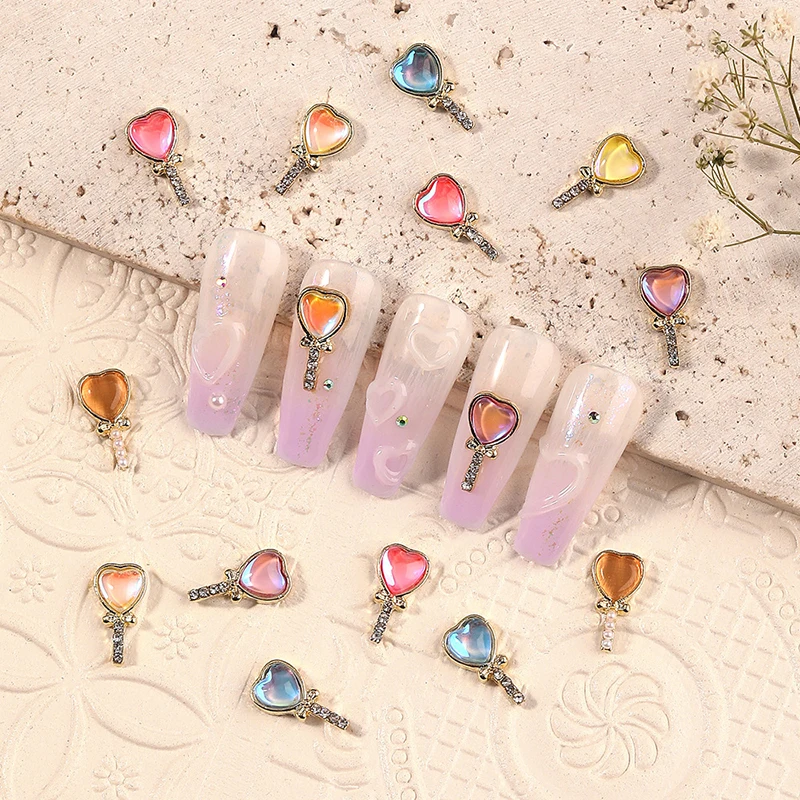 10 Tk Sära Teemant Küünte Kaunistused Metallist Kive 3D Küünte Kaunistused Küünte Võlu Tarvikud 1