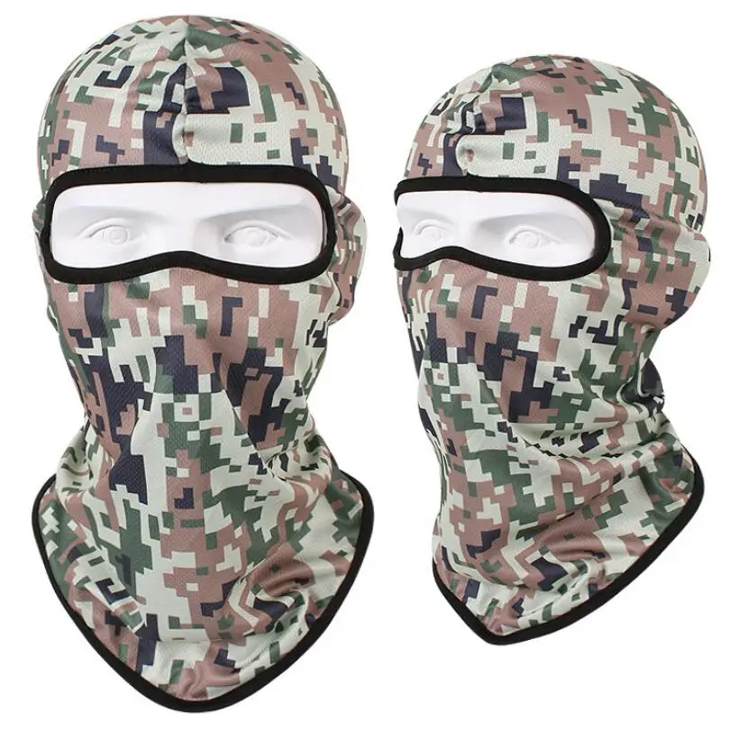 Multifunktsionaalne Kamuflaaž Balaclava Kogu Nägu Salli, Jalgrattasõit Jahindus Armee Bike Sõjaväe Kiiver Voodriga Müts Tactical Airsoft Mask, Cap 0
