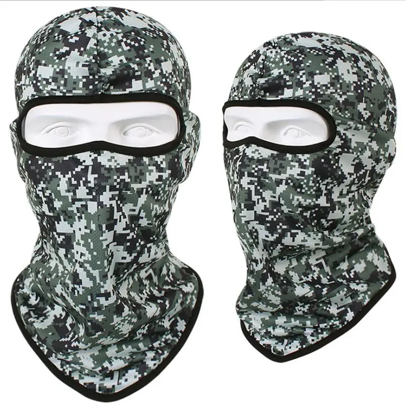 Multifunktsionaalne Kamuflaaž Balaclava Kogu Nägu Salli, Jalgrattasõit Jahindus Armee Bike Sõjaväe Kiiver Voodriga Müts Tactical Airsoft Mask, Cap 5