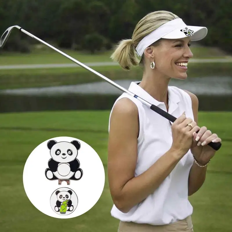 Golf Ball Sm Hat Clip Armas Panda Ja Bambusest Stiilis Müts Clip Palli Sm Magnetilised Palli Sm Golf Koolitus Aidsi 2