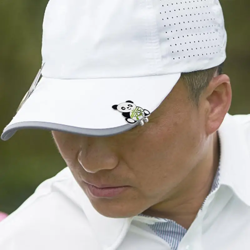 Golf Ball Sm Hat Clip Armas Panda Ja Bambusest Stiilis Müts Clip Palli Sm Magnetilised Palli Sm Golf Koolitus Aidsi 3