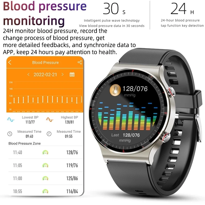 Uus Smart Watch Meditsiiniline Klass PPG EKG-Südame Löögisageduse Vere Hapniku Tervise Järelevalve Meeste ja Naiste Veekindel Fitness Sport Smartwatch 2