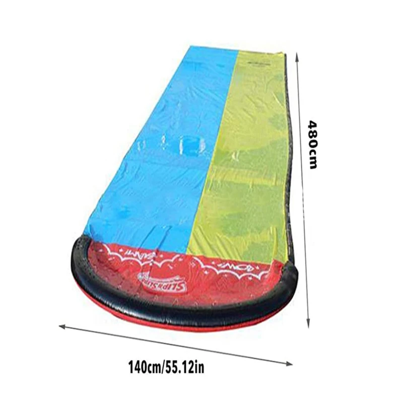 Laste vee-slide Topelt slide PVC double water jet water slide Suvel vesi slide väljas täispuhutav meelelahutus 3
