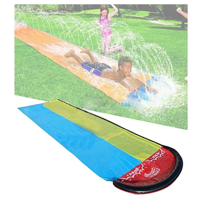 Laste vee-slide Topelt slide PVC double water jet water slide Suvel vesi slide väljas täispuhutav meelelahutus 5