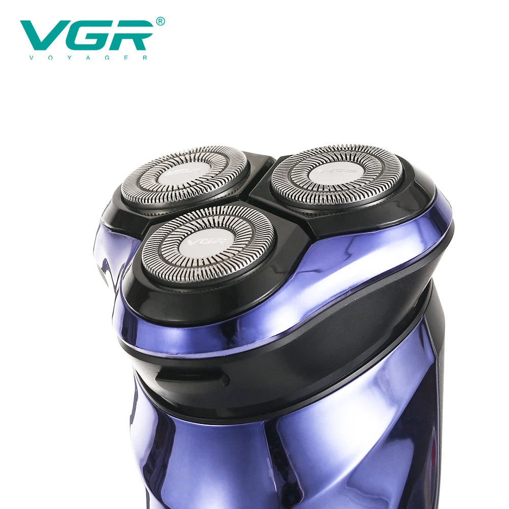 VGR 3 pead Elektriline Pardel Habemenuga PINJING Raseerimine Masin LED Digitaalne näidik Laetavad 3D Trimmer Habe Mehed Pestav must 5