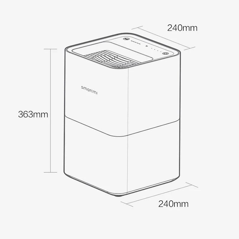 Xiaomi-humidificador evaporativo Youpin Smartmi para el hogar, difusor de Lõhn, vaporizador aceite de esencial, Kontrolli por 4