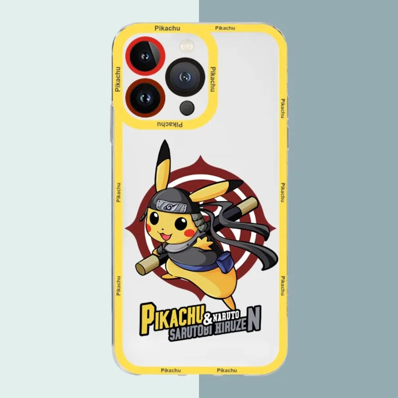 Pokemon Pikachu Telefon Case For Iphone 14 Pro Max 12 Mini 13 11 Läbipaistev Põrutuskindel Tagasi Pehmest Silikoonist Kate 3