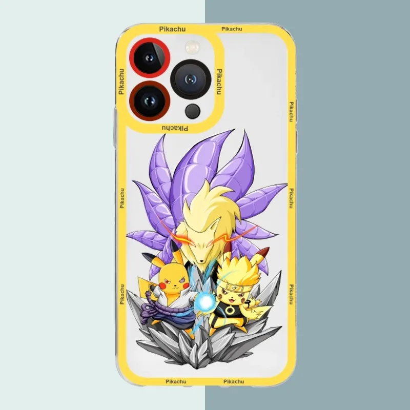 Pokemon Pikachu Telefon Case For Iphone 14 Pro Max 12 Mini 13 11 Läbipaistev Põrutuskindel Tagasi Pehmest Silikoonist Kate 4