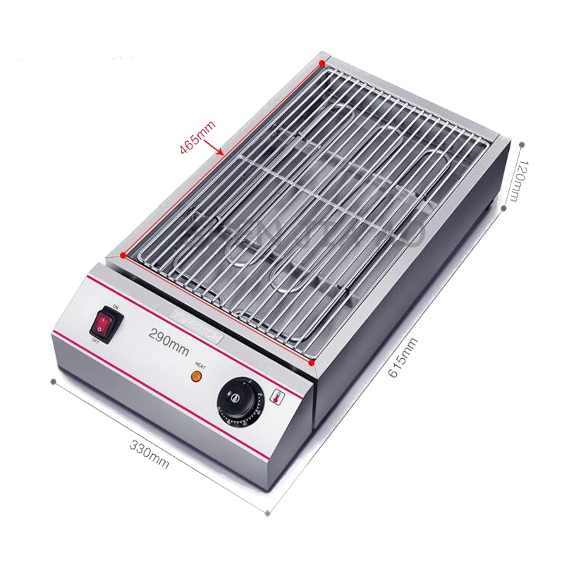 Leibkonna suitsuta elektriline grill masin elektriline grill terve, suitsu vaba raud plaat kütte 220V 2.8 KW 4