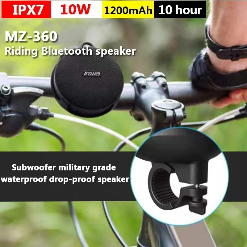 Väljas Jalgrattasõitu Veekindel Bluetooth Kõlar Juhtmeta Kaasaskantav Loominguline Väike Audio Bluetooth Kõlar TF kaart MZ360 2