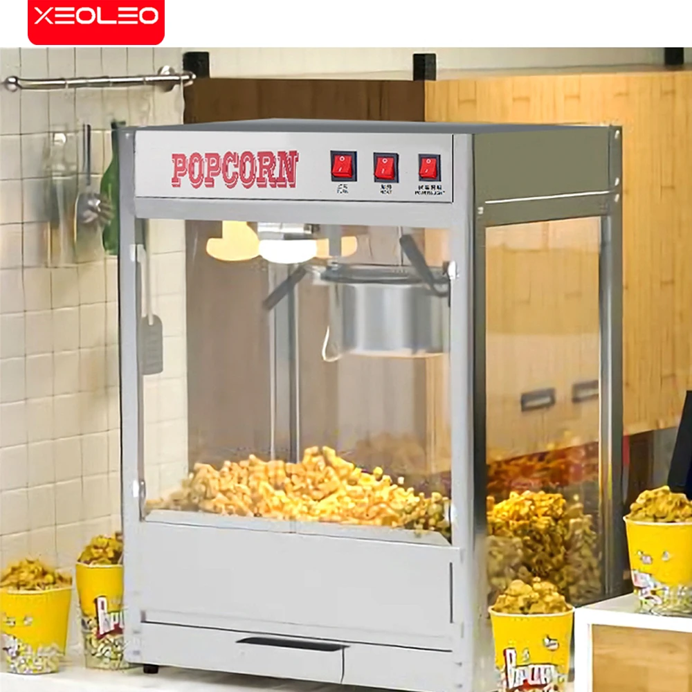 XEOLEO Commercial Popcorn Maker 8OZ Popkorni Masin Roostevaba Terasest Elektriline Õli-Hüppasid Masin 1200W Mais Ilmub Non-stick 3