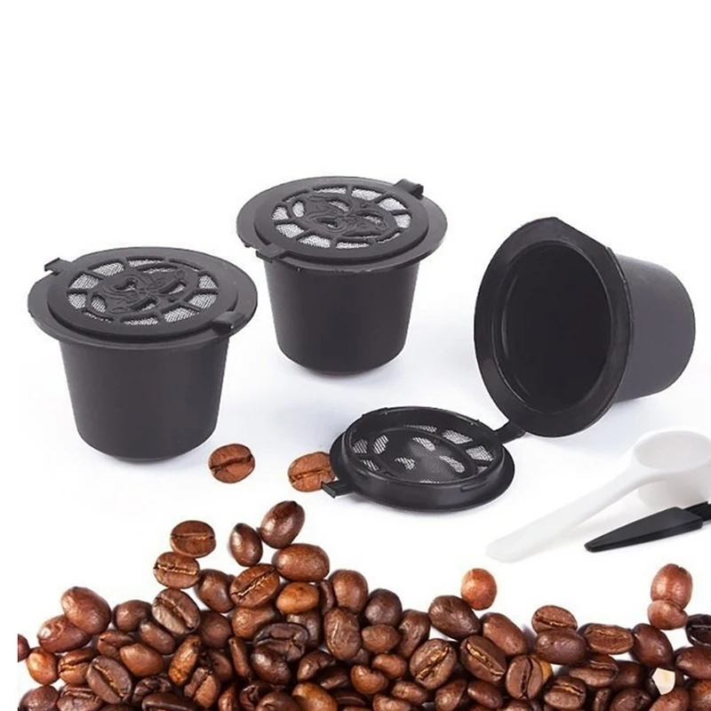 Kuum SURM-5 Korduvkasutatavad Nespresso Kapslid Korduvtäidetavaid Kohvi Kapsel Filter Koos Nespresso Kohvi Masinad Kohvi Lusikaga, Harjaga 4