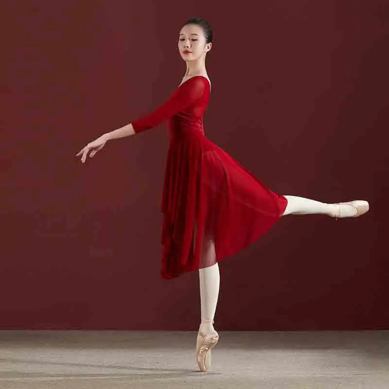Hiina Tants (Ballett Ühes Tükis Kleit Haldjas Elegantne Jõudlusega Kostüüm Täiskasvanud Tava Valge Marli Seelik Ballett Tantsu Ülikond 0