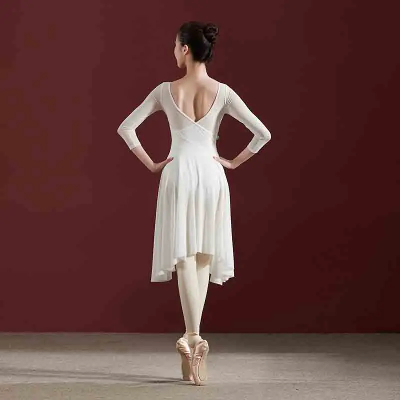 Hiina Tants (Ballett Ühes Tükis Kleit Haldjas Elegantne Jõudlusega Kostüüm Täiskasvanud Tava Valge Marli Seelik Ballett Tantsu Ülikond 2